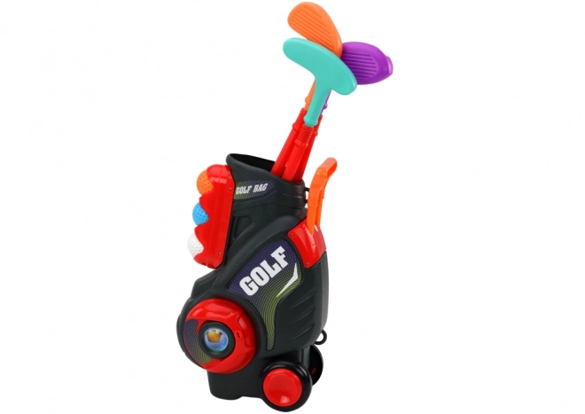 Set da mini golf per bambini con carrello a ruote