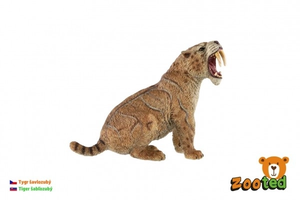 Tigre dai denti a sciabola in plastica 11cm