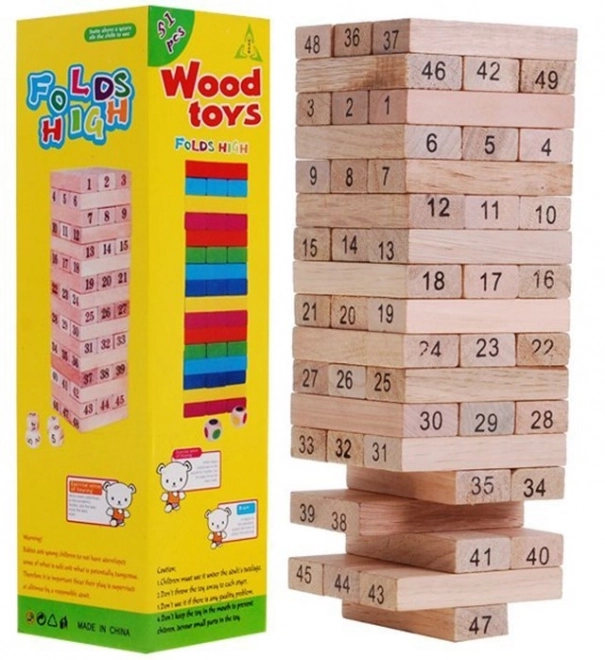 Gioco di abilità in legno per adulti e bambini Dżenga