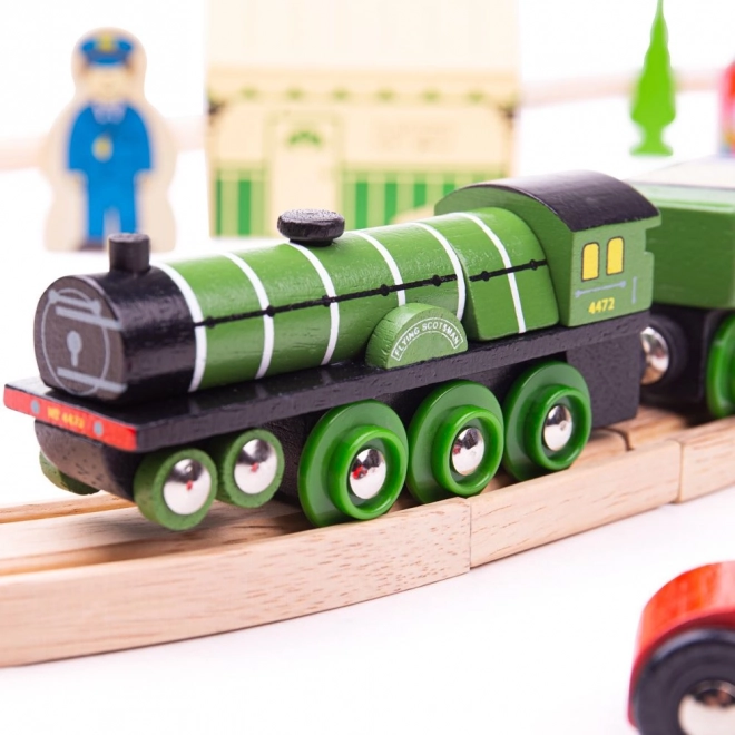 Vagone ferroviario in legno Flying Scotsman Bigjigs Rail