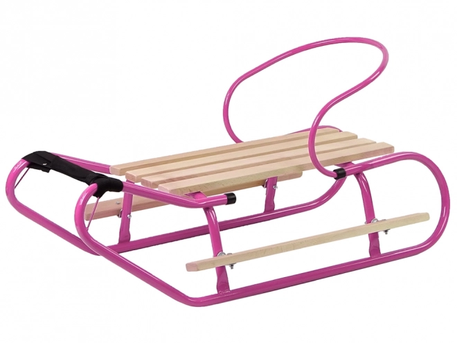 Sled con schienale e cintura rosa