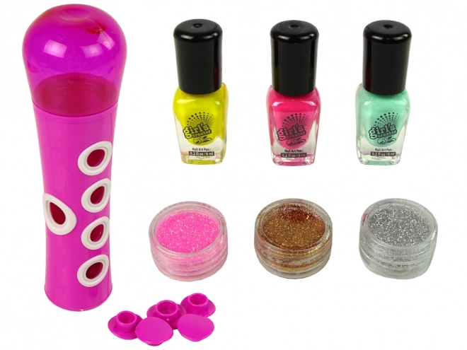 Set per Nail Art con Glitter e Adesivi