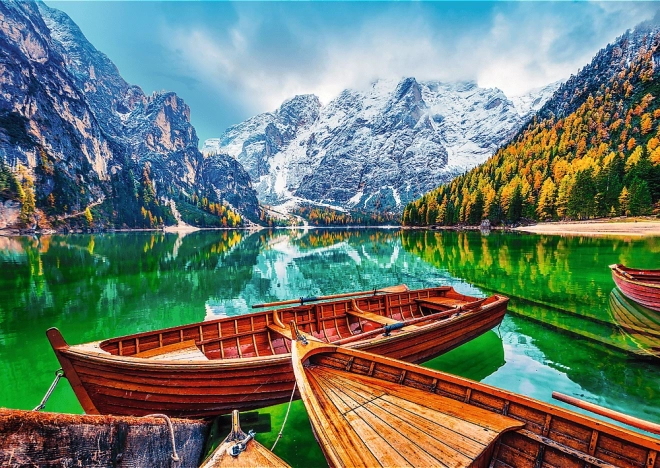 Puzzle di 500 pezzi Lago di Braies Italia