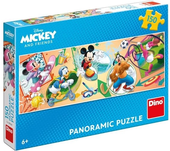 Scena sportiva colorata con MICKEY e amici