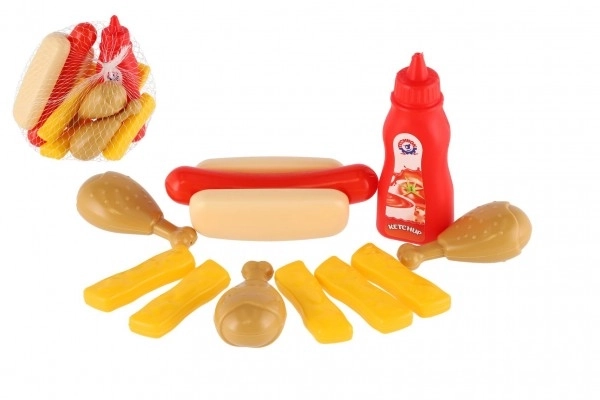 Set di alimenti in plastica in rete