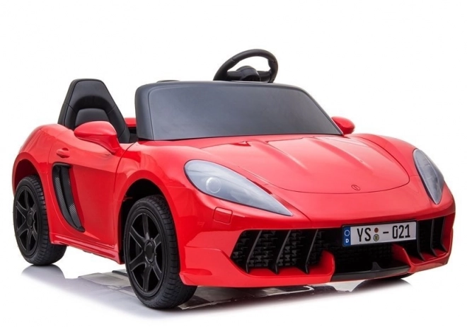 Auto elettrico per bambini rosso lucido