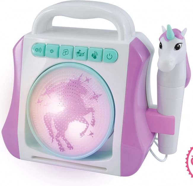 Cassa karaoke con microfono - unicorno