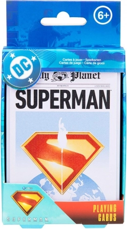 Carte da gioco di Superman in scatola di latta