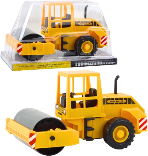 Rullo compressore stradale giocattolo per bambini con rullo anteriore orientabile e articolato