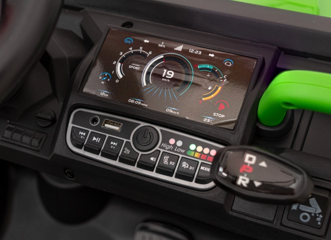 Auto Pick-Up Speed 900 pro bimbi Verdi + trazione 4x4 + pompa mobile + vano bagagli + telecomando + pala + LED audio