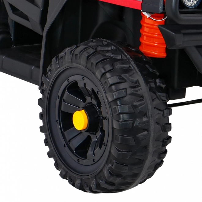Pick-up agricolo per bambini rosso + telecomando + vagone bagagli + pala + EVA + MP3 LED