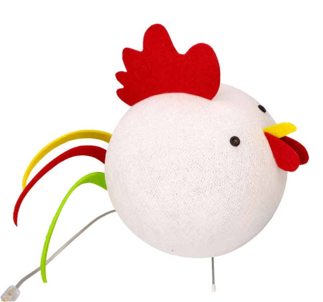 Design giocoso a tema gallo per la cameretta
