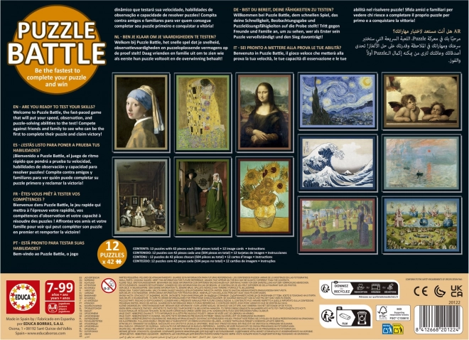 Gioco EDUCA Battaglia dell'Arte Puzzle