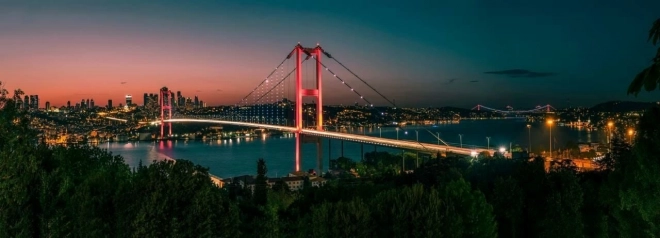 Puzzle panoramico Notturno Istanbul 1000 pezzi