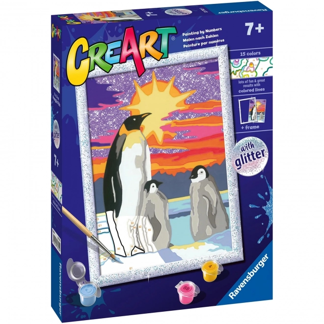 CreArt pinguini dipingere con i numeri Ravensburger