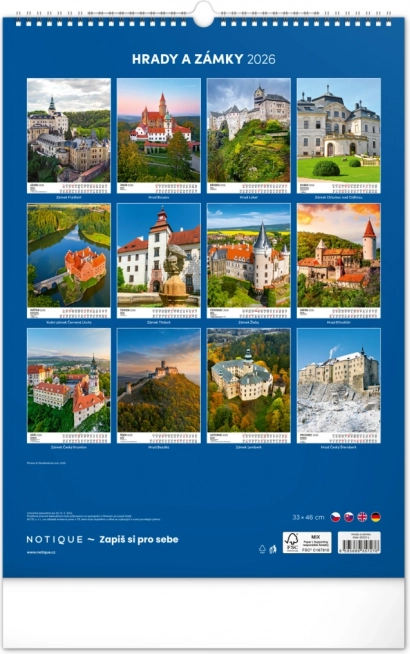 Calendario da parete Castelli e palazzi 2026