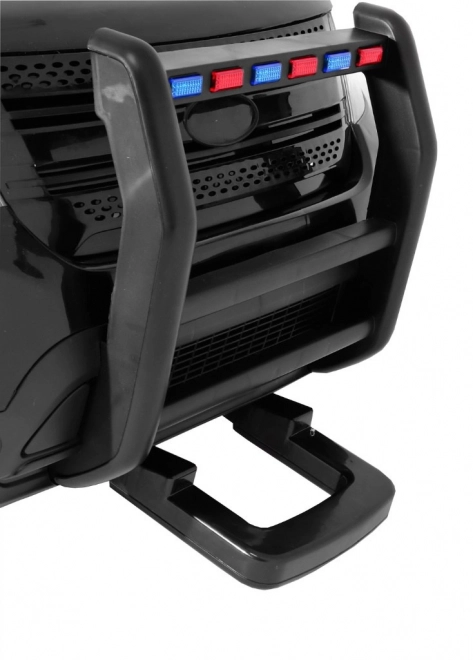 SUV per bambini con batteria della polizia + sirene + luci + megafono + telecomando + avvio lento + EVA + adesivi