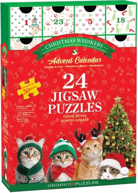 Calendario dell'Avvento Puzzle Eurographics Barbe Natalizie 24x50 Pezzi