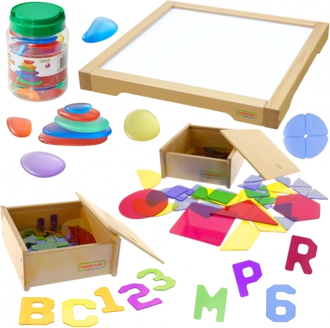 Masterkidz Pannello LED cassa sensomotoria con accessori