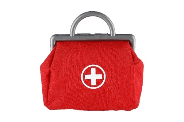 Set medico per bambini con stetoscopio e borsa del dottore