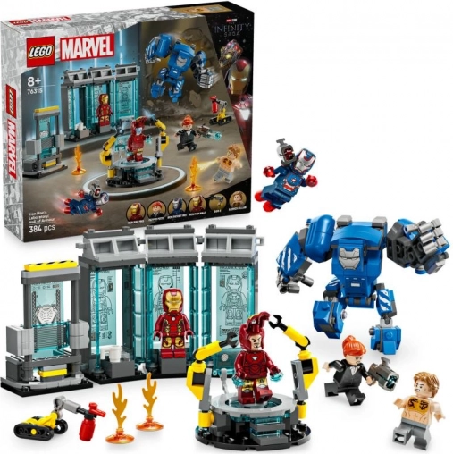 lego marvel laboratorio di iron man: arsenale 76315