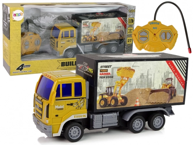 Camion da Costruzione Radiocomandato Giallo 1:24