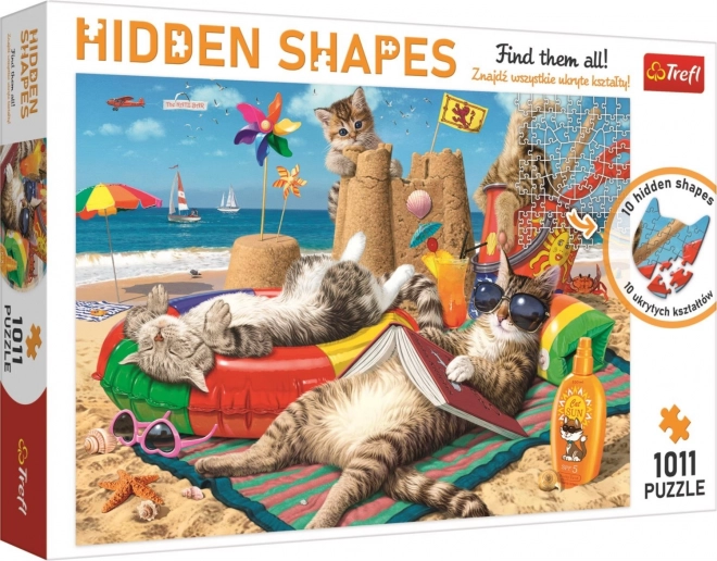 Puzzle Hidden Shapes - Vacanze dei Gatti 1011 Pezzi Trefl