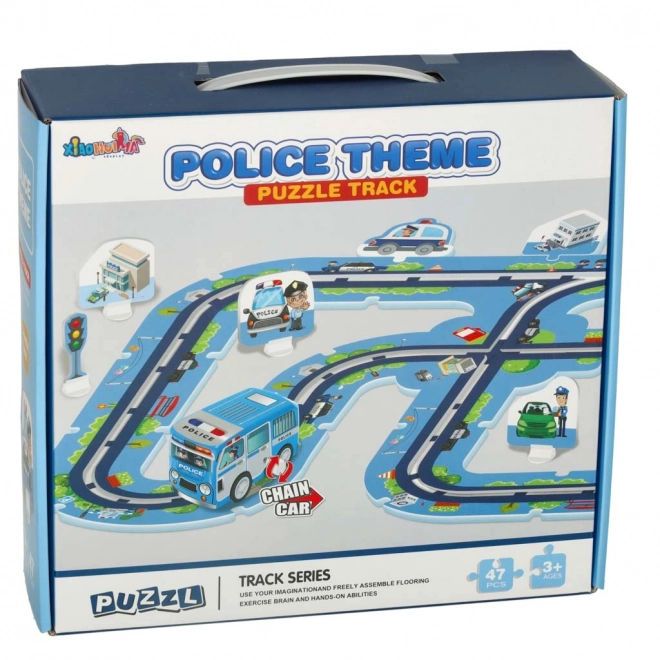 Pista puzzle auto polizia 47 pezzi