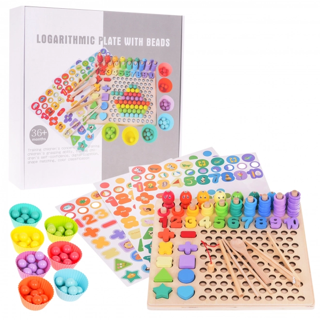 set di giochi educativi in legno per bambini 3+