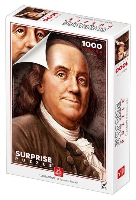 Puzzle a sorpresa Karikatura Benjamin Franklin 1000 pezzi