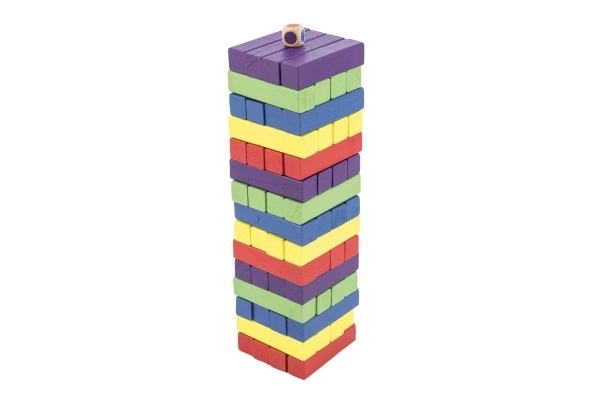 Gioco Torre Legno 60 Pezzi Colorati