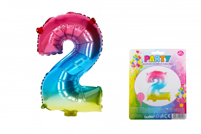 Palloncino Gonfiabile Numero Arcobaleno