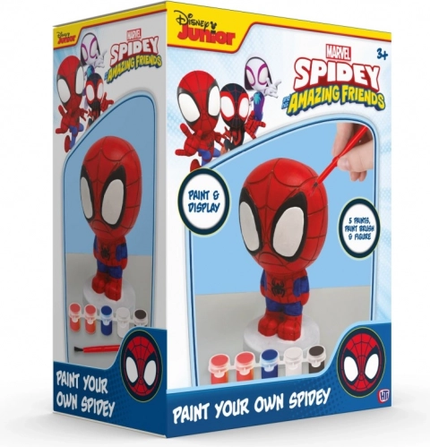 Spidey statuetta da dipingere – set creativo con colori e pennello