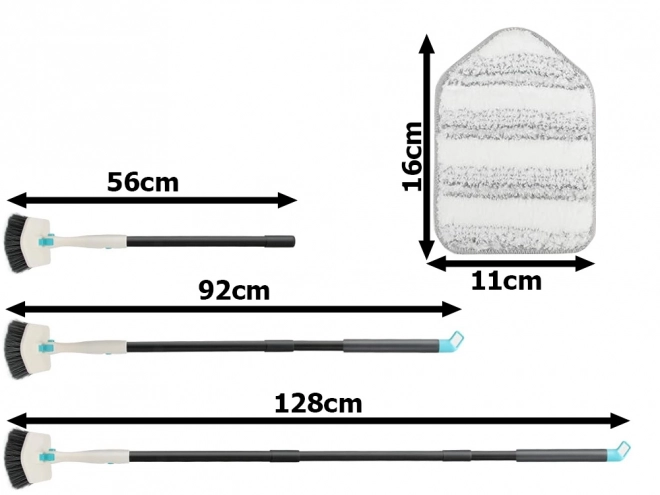 Spazzola Multiuso 3 in 1 con Setole in Microfibra e Spugna