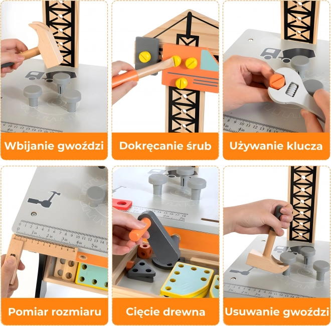 Banco da lavoro in legno per bambini Ecotoys