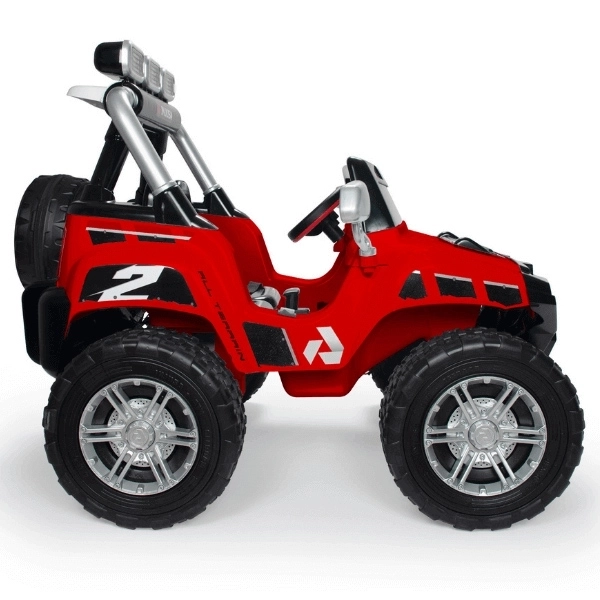 Auto elettrico a due posti Monster 24V Rosso con LED