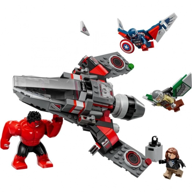 Aereo LEGO Marvel Capitano America contro Hulk Rosso