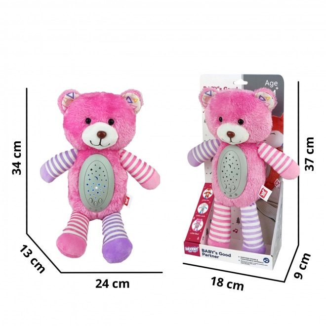 Orsacchiotto Luce Notturna e Proiettore Rosa con 10 Ninne Nanne