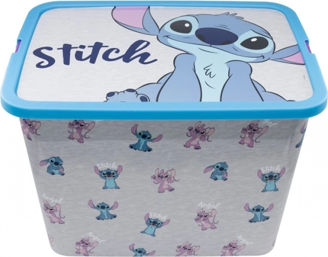 Scatola di stoccaggio 23 l Stitch e Angel