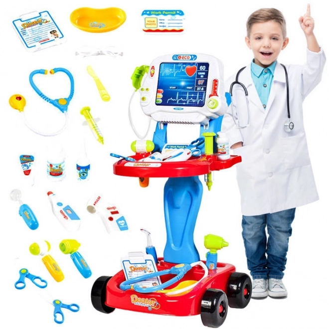 Carrello Giocattolo da Medico per Bambini – rosso