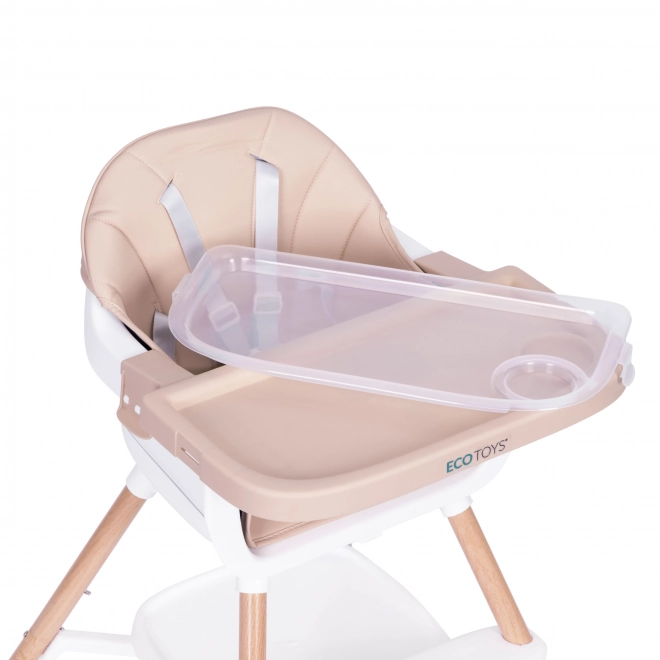Sedia pappa 2-in-1 beige ECOTOYS