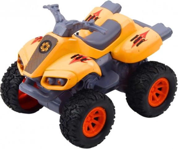 Quad a motore, ruote in gomma e carrozzeria metallica