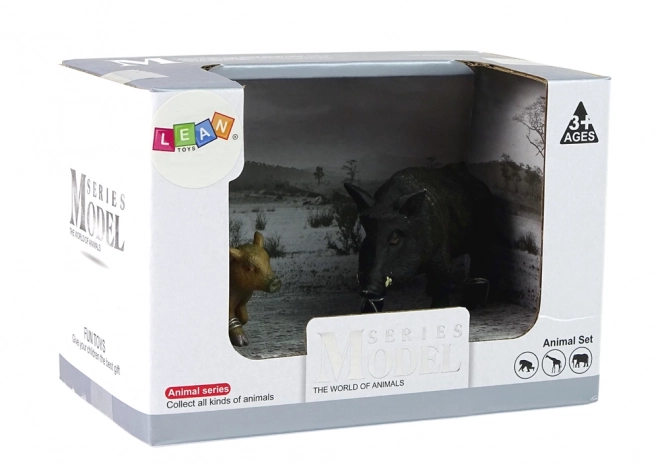 Set di Due Figurine di Cinghiale e Cucciolo - Animali del Bosco