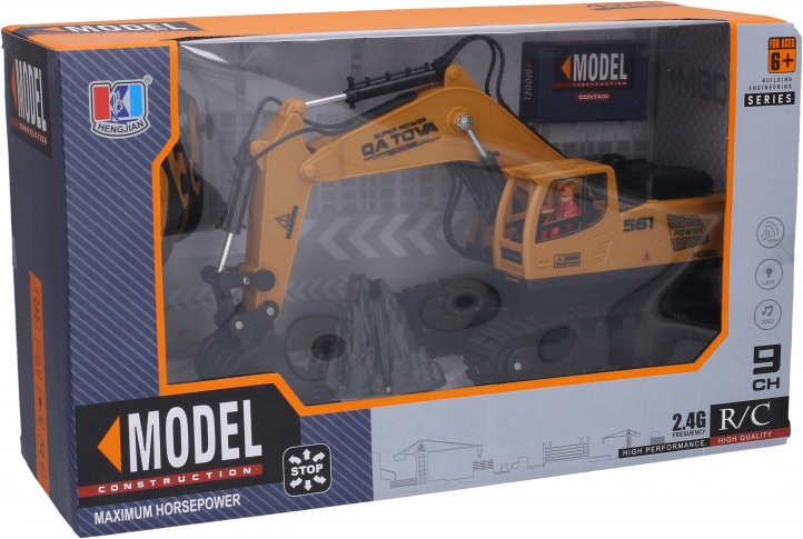 Escavatore RC fumante a radiocomando 35x11,8x24 cm