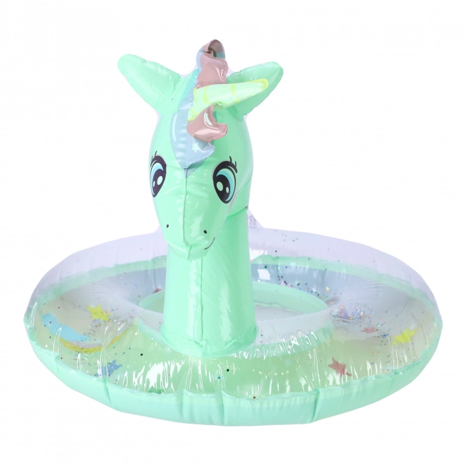 Ruota gonfiabile per bambini - Unicorno verde