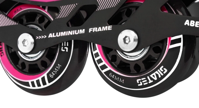 Set 4 in 1 Pattini a rotelle, rollers e pattini da ghiaccio per bambini taglia 29-33 Rosa – Rosa