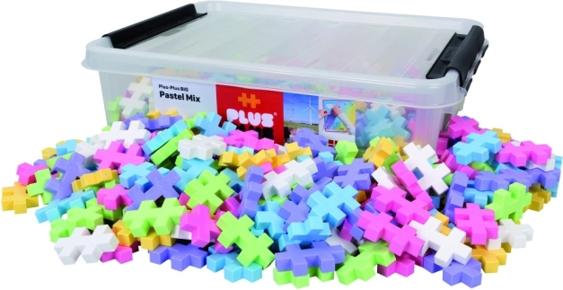 Plus-Plus grande box colori pastello