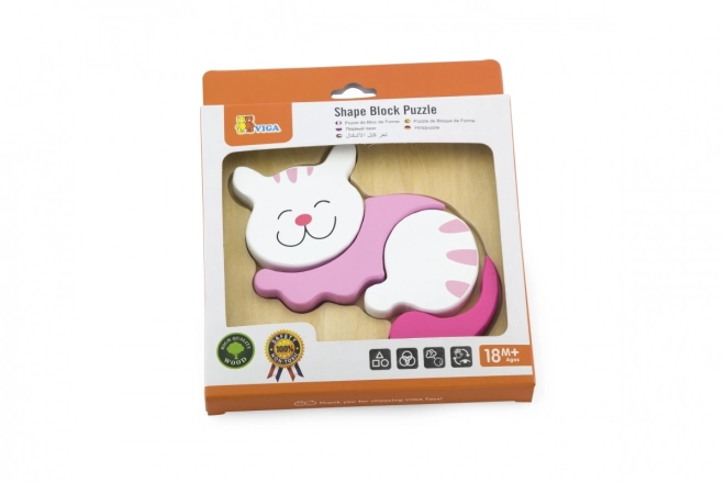 Puzzle in legno per bambini - Gatto