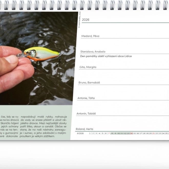 Calendario da pesca da tavolo 2026