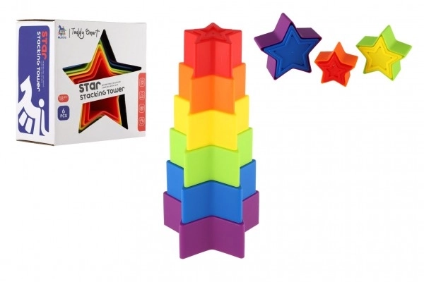 Torre colorata in plastica TEDDIES a forma di stella